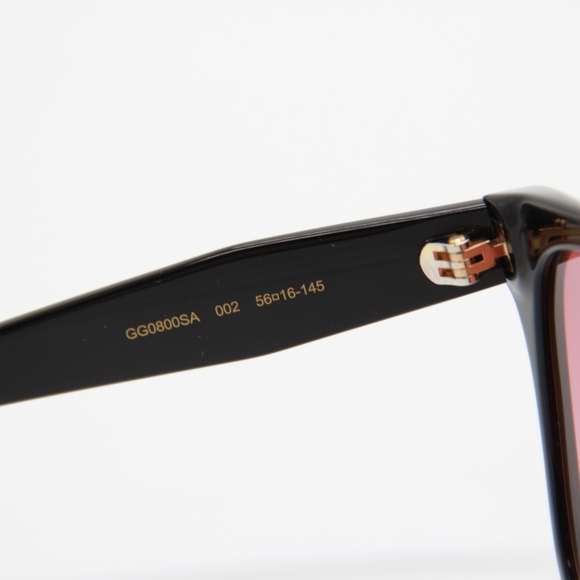 NEW GUCCI GG0800SA 002 BLACK RED CAT EYE SUNGLASSES GUCCI - Picture 11 of 13